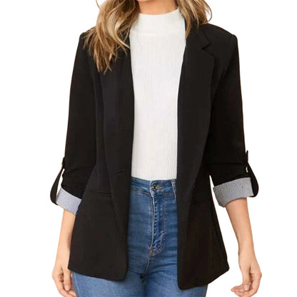 ☀️🧥Nouveautés - Cardigan-blazer épuré : tombé fluide et style polyvalent, du bureau à la soirée