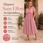 Robe élégante à col en V et imprimé floral pour femme