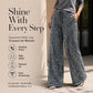 Pantalon droit à taille élastiquée pour femme