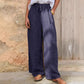 Pantalon décontracté à jambes larges et cordon de serrage pour femme