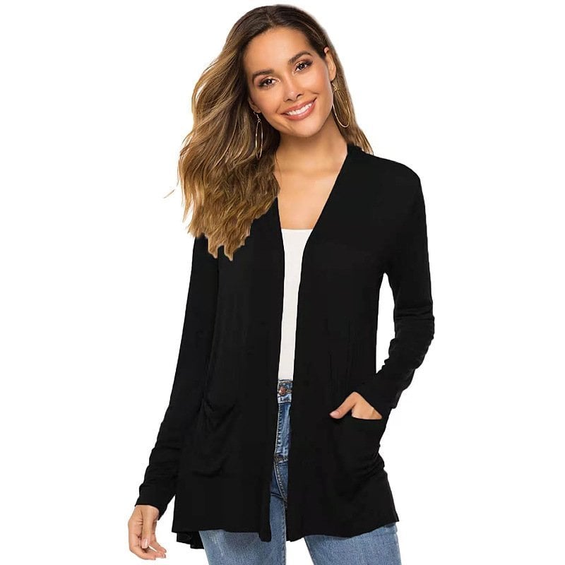 Veste cardigan légère à manches longues pour femmes