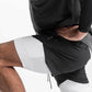 Short double couche pour les sports de musculation et de loisirs