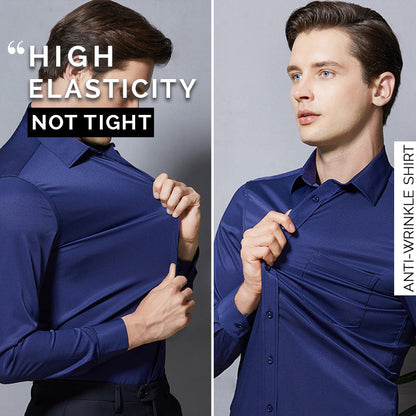 ✨（2 achetés, livraison gratuite）Chemise extensible non repassée et anti-froissement