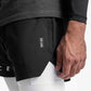 Short double couche pour les sports de musculation et de loisirs