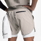 Short double couche pour les sports de musculation et de loisirs