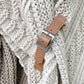 Le cadeau le plus chaleureux pour votre mère, vous-même et vos amis- Châle Tricoté Triangle avec Boucle en Cuir