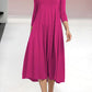 Nouveau style - Robe à demi-manches de couleur unie pour femmes
