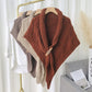 Le cadeau le plus chaleureux pour votre mère, vous-même et vos amis- Châle Tricoté Triangle avec Boucle en Cuir
