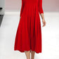 Nouveau style - Robe à demi-manches de couleur unie pour femmes