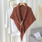 Le cadeau le plus chaleureux pour votre mère, vous-même et vos amis- Châle Tricoté Triangle avec Boucle en Cuir