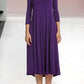 Nouveau style - Robe à demi-manches de couleur unie pour femmes
