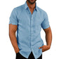 Chemise à manches courtes en lin pour hommes Summer 2023 - No Ironing, Extra Stretch