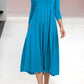 Nouveau style - Robe à demi-manches de couleur unie pour femmes