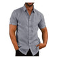 Chemise à manches courtes en lin pour hommes Summer 2023 - No Ironing, Extra Stretch