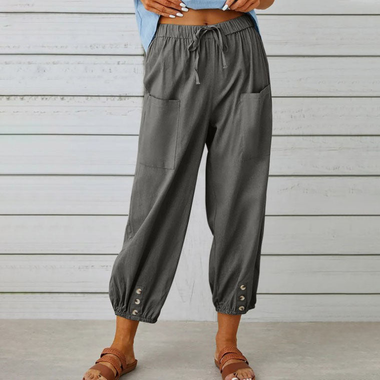 Pantalon large à jambe droite pour femmes