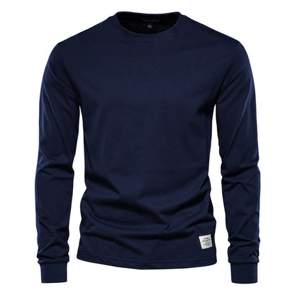 Coton de haute qualité manches longues homme uni