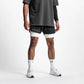 Short double couche pour les sports de musculation et de loisirs