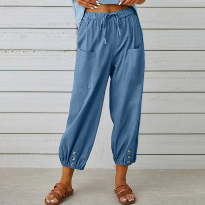 Pantalon large à jambe droite pour femmes