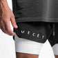 Short double couche pour les sports de musculation et de loisirs