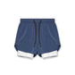 Short double couche pour les sports de musculation et de loisirs