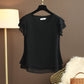 Nouveau top en mousseline de soie simple et élégant pour femmes