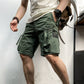 Short surdimensionné avec poches multiples pour hommes