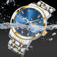 Montre Homme Ultra Fine Et Étanche Avec Quartz Et Double Fenêtre Calendrier