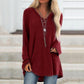 Couleur unie loisirs grande taille col en V loose pull-over à manches longues modèles mi-longs
