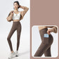 Pantalon de yoga extensible à taille haute/pantalon requin (avec poches)