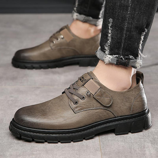 Chaussures en Cuir Cargo Vintage pour Hommes