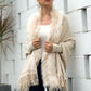Automne et hiver gland cape châle cardigan couleur unie pull laine