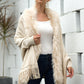 Automne et hiver gland cape châle cardigan couleur unie pull laine