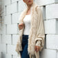 Automne et hiver gland cape châle cardigan couleur unie pull laine