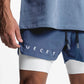 Short double couche pour les sports de musculation et de loisirs