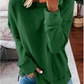T-shirt ample à manches longues de couleur unie pour femmes en automne et en hiver