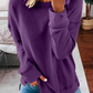 T-shirt ample à manches longues de couleur unie pour femmes en automne et en hiver