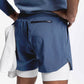 Short double couche pour les sports de musculation et de loisirs
