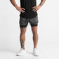 Short double couche pour les sports de musculation et de loisirs