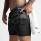 Short double couche pour les sports de musculation et de loisirs
