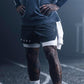 Short double couche pour les sports de musculation et de loisirs