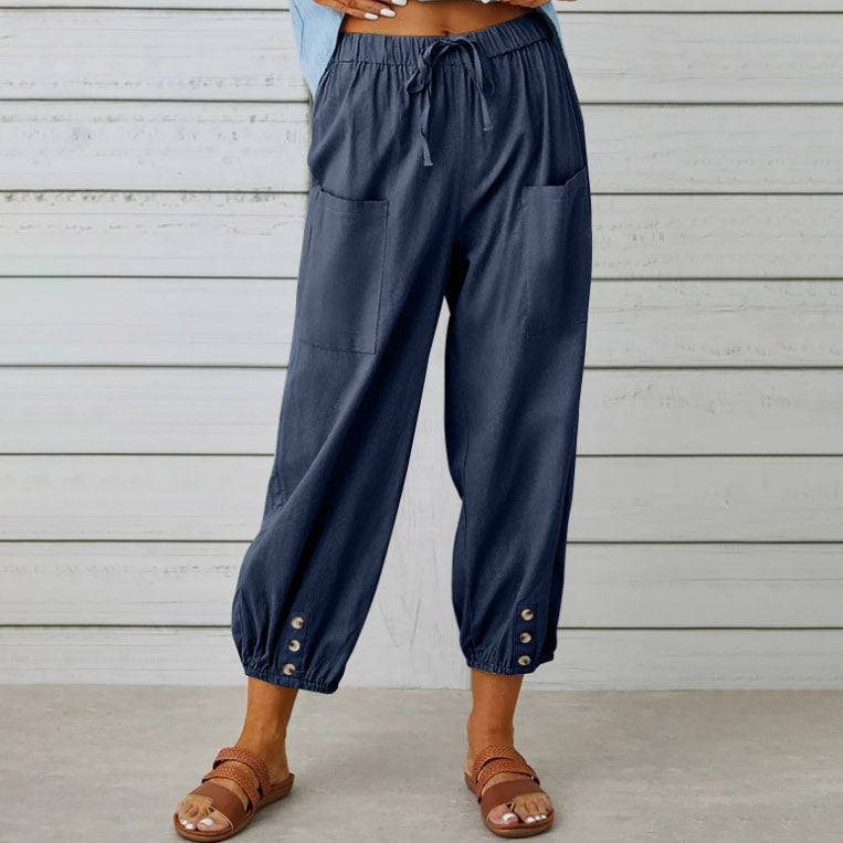 Pantalon large à jambe droite pour femmes