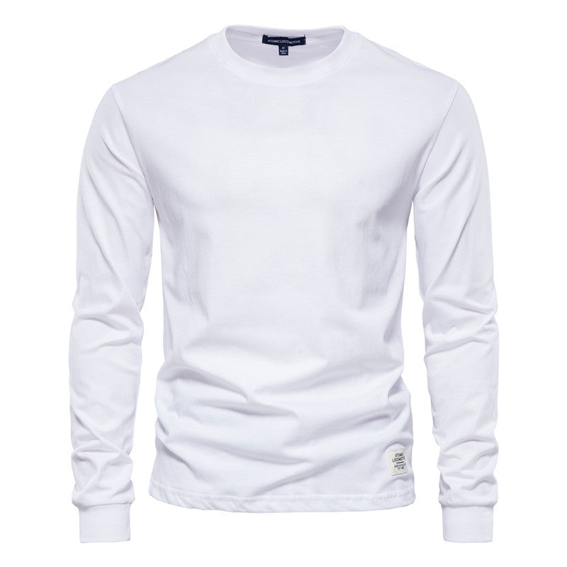 Coton de haute qualité manches longues homme uni