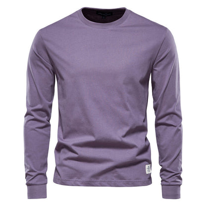 Coton de haute qualité manches longues homme uni