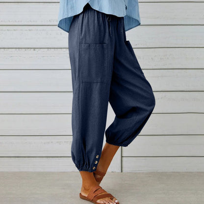 Pantalon large à jambe droite pour femmes