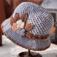 Le cadeau le plus élégant et le plus réconfortant 👒Chapeau tricotée à fleurs pour femmes
