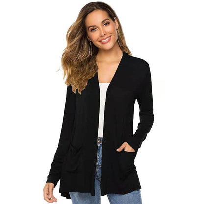 Veste cardigan légère à manches longues pour femmes