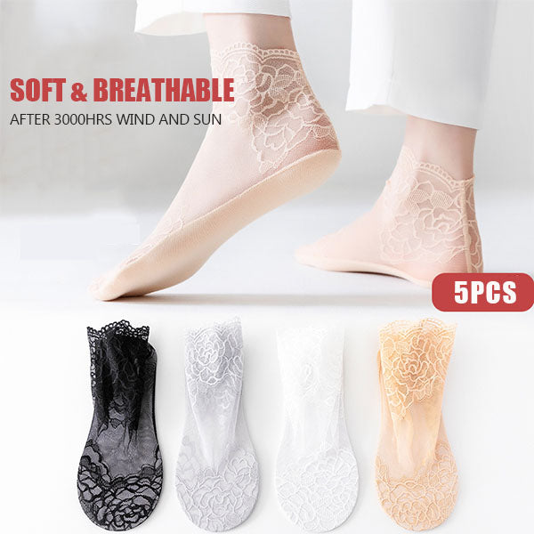 Chaussettes à lacets pour dames (5 paires)