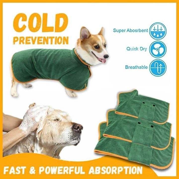 Peignoir pour animaux de compagnie super absorbant