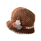 Le cadeau le plus élégant et le plus réconfortant 👒Chapeau tricotée à fleurs pour femmes