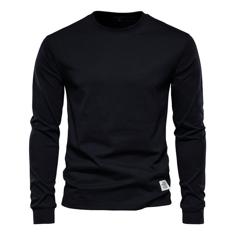 Coton de haute qualité manches longues homme uni